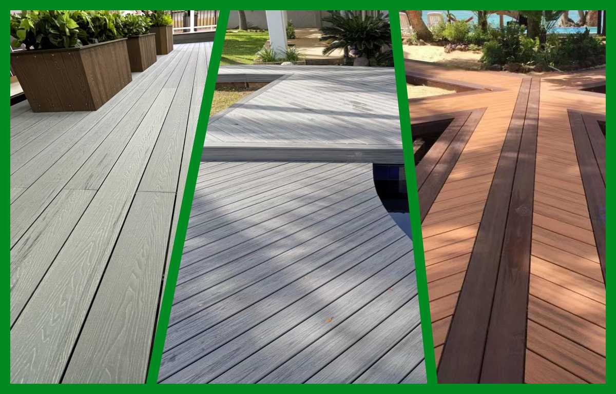 WPC decking shape ideas - Hosung composite decking projects